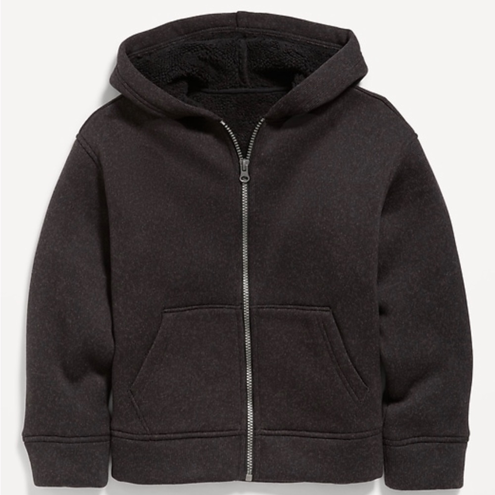 Cozy Sweater-Fleece Sherpa-lined Zip Hoodie